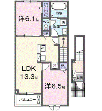 メルシーⅠの間取り