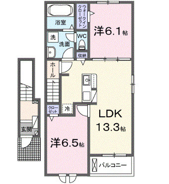 メルシーⅠの間取り