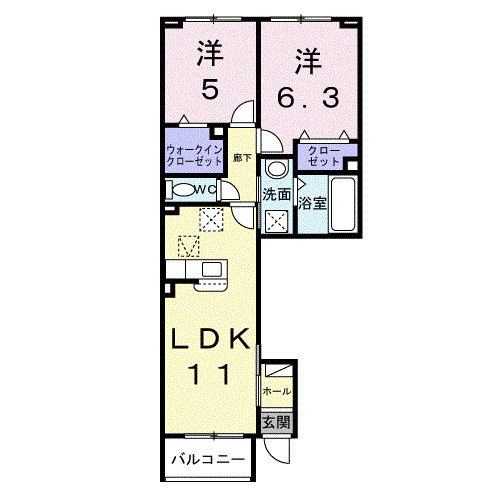アクア Aの間取り