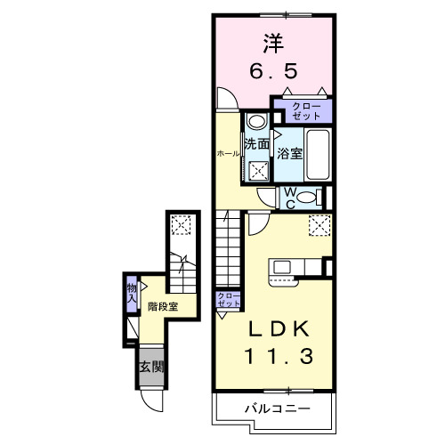 アクア Aの間取り