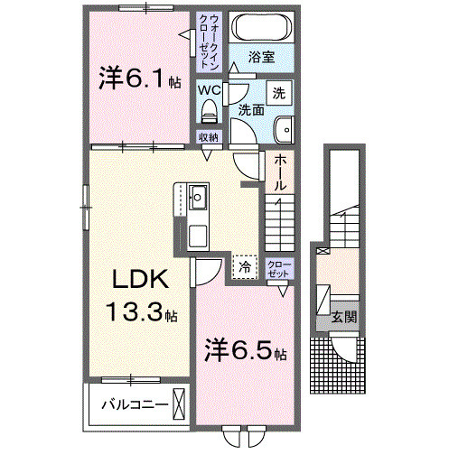 アクア Bの間取り