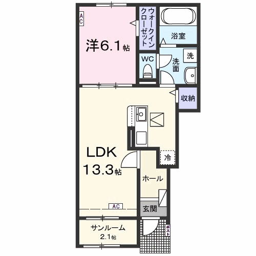 Kirsche(キルシェ)の間取り