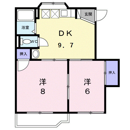 グリーンハイツAの間取り