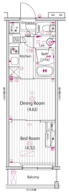 ガーラ・ヴィスタ水天宮前の間取り