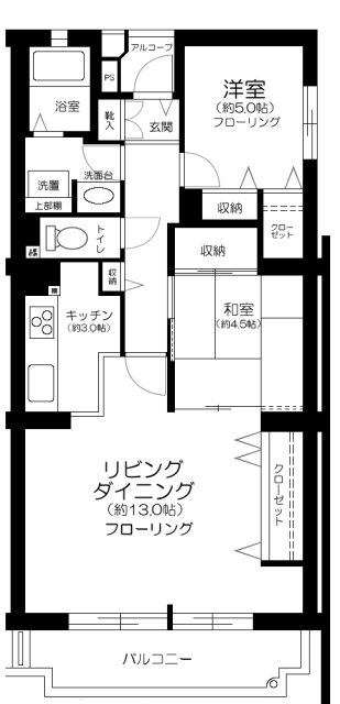 パルシティ徳丸一号棟の間取り