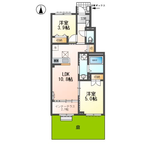 ガーデン中新町の間取り
