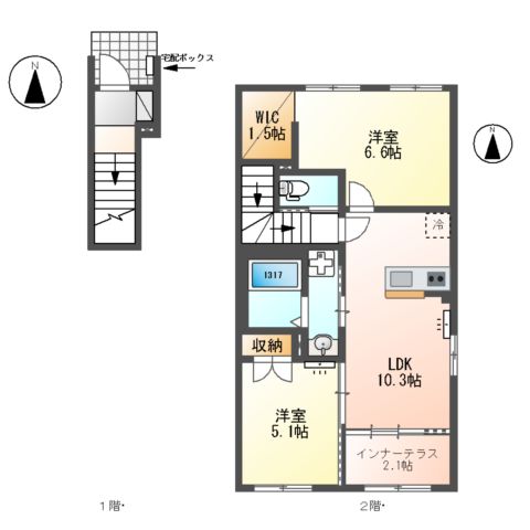 ガーデン中新町の間取り