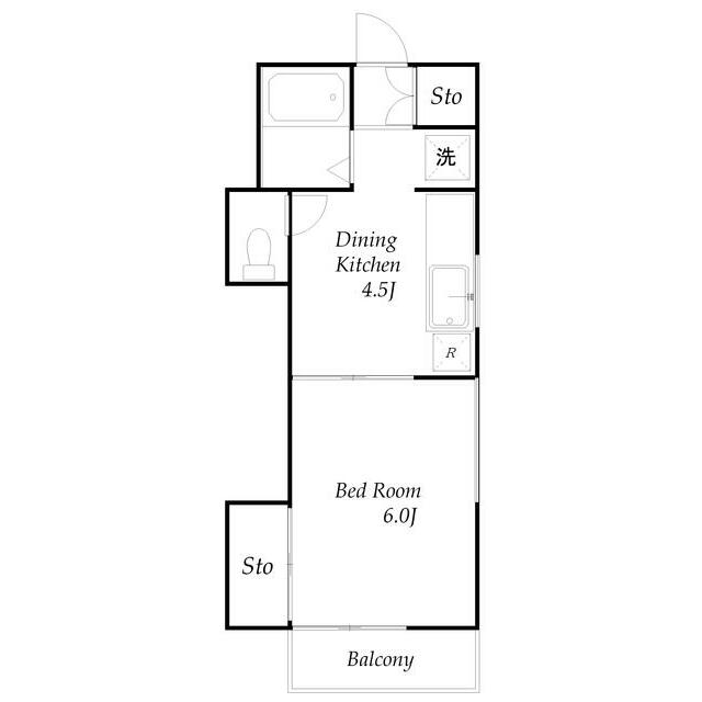 馬込西の完工年月(1973年11月)築の賃貸アパートの間取り