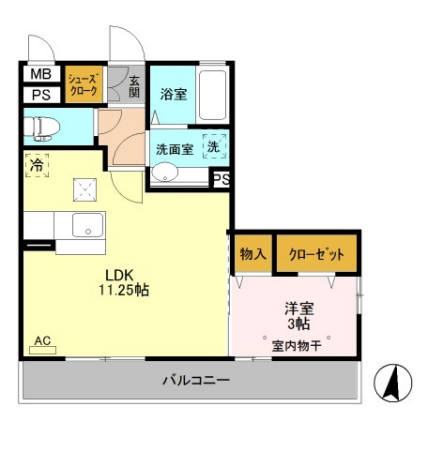 アブソルート Bの間取り