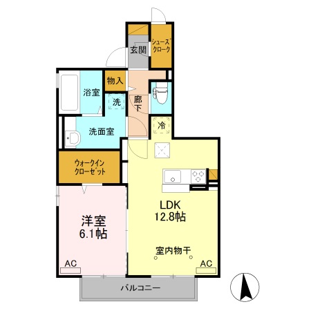 ポワール Aの間取り