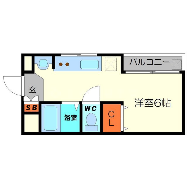 千里山東の完工年月(1987年4月)築の賃貸マンションの間取り