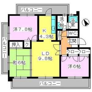 スカイヒルズ6の間取り