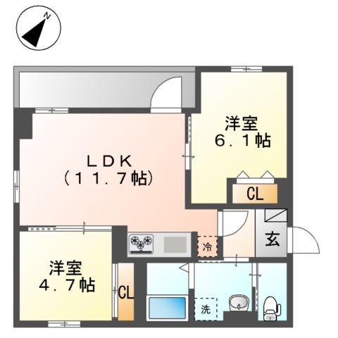 Grand Court日本橋浜町の間取り