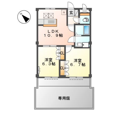 グランド・ビューFukutsuの間取り