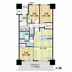 シティタワー金町 タワー棟の間取り
