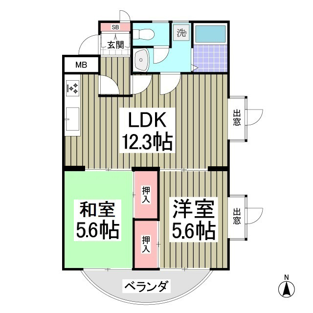 フォーライフ一条の間取り