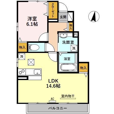 セジュールウィット松ノ木の間取り