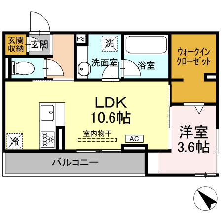 D crest 中之郷2丁目の間取り