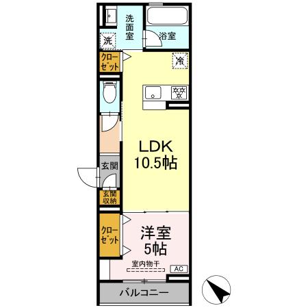 D crest 中之郷2丁目の間取り