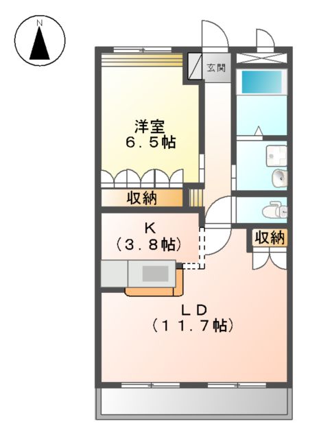 ミロワール赤坪の間取り
