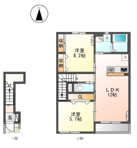 パティオ ツキノエの間取り