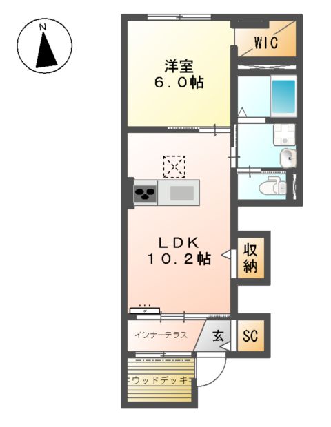 リベルタAの間取り