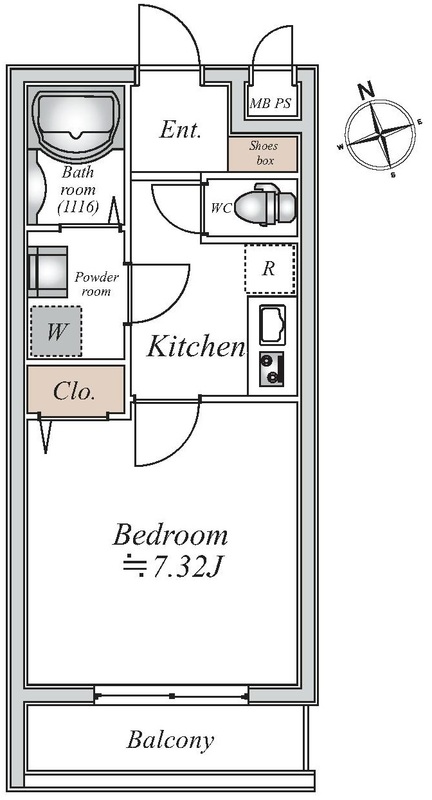 ドゥーエ四谷三丁目・0502号室の間取り
