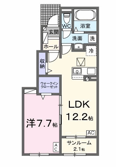 サンデヴォーテⅠの間取り