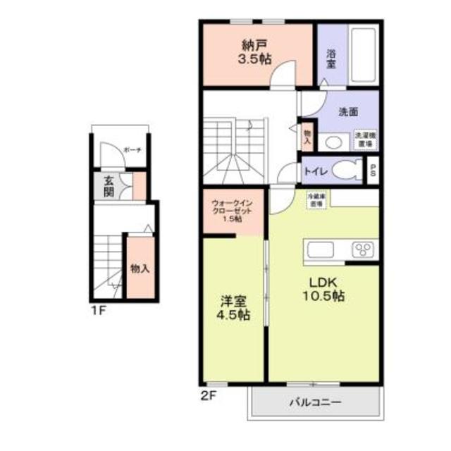 守山区守山三丁目新築計画B棟(東)の間取り