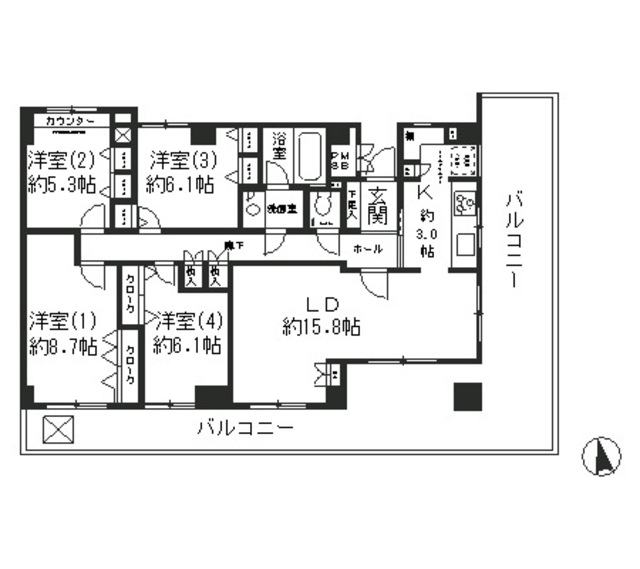 成城ストリームハイツの間取り