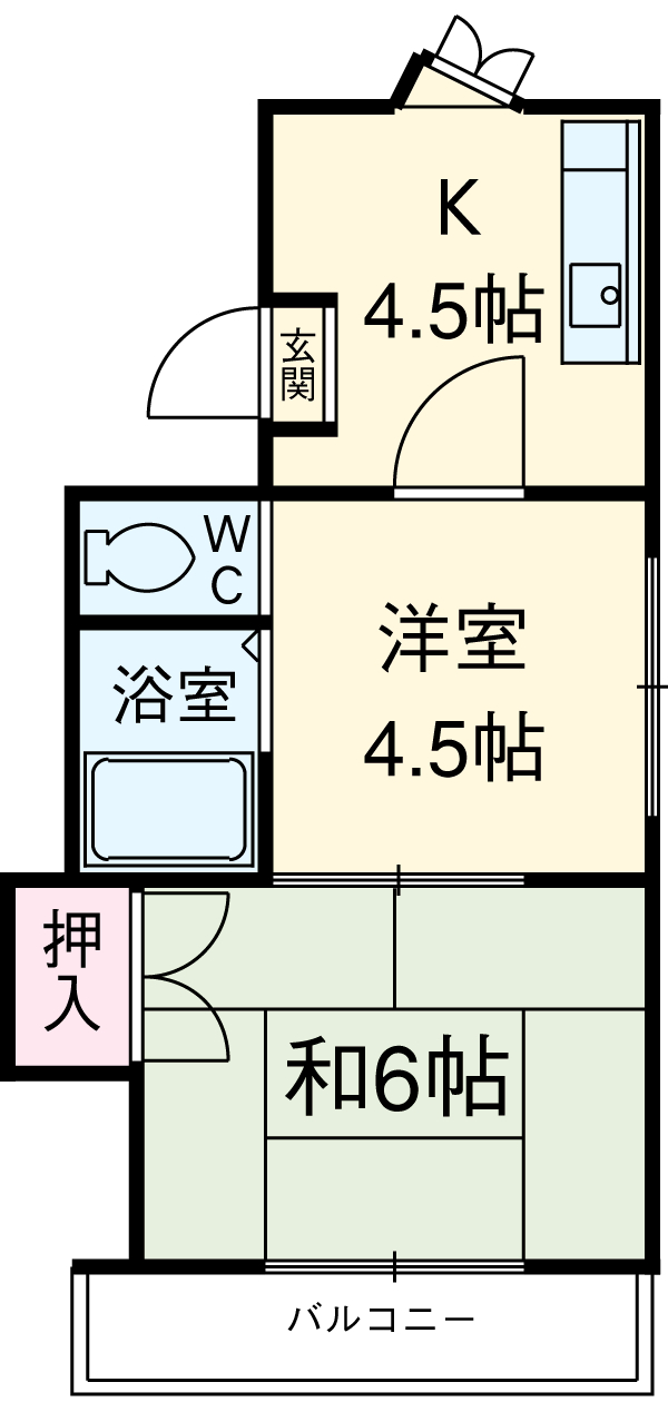 コーポ稲穂の間取り