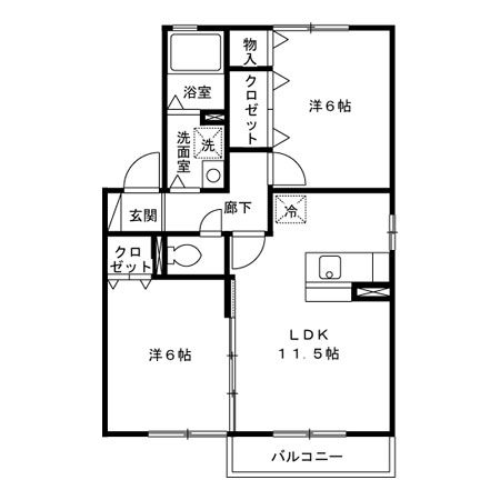 フルハウス清水の間取り