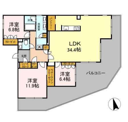 フォレスタリア高宮浄水の間取り