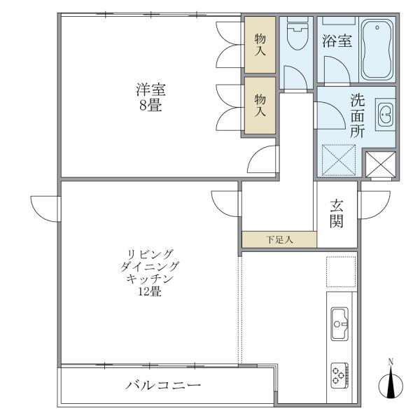 アールコート上野毛の間取り