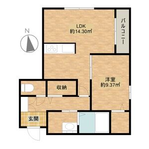 シャーメゾン池田旭丘 EASTの間取り