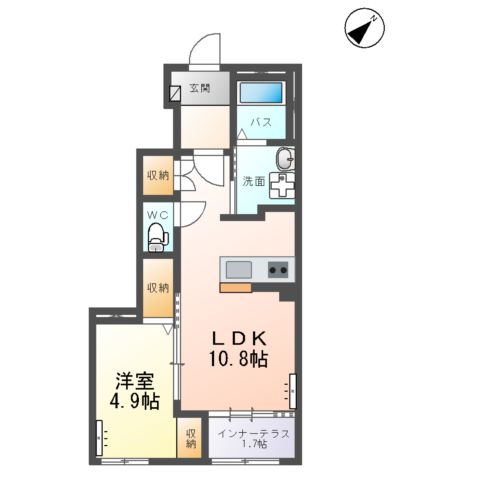 (仮)千駄塚新築アパートの間取り
