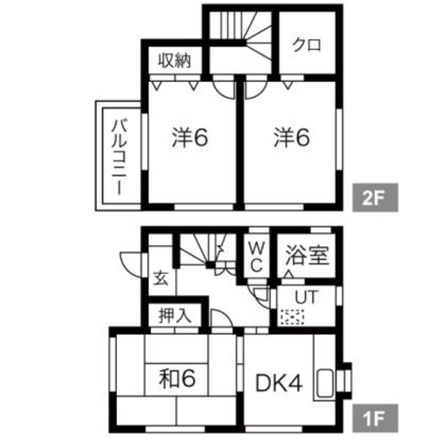 蒲生本町貸家の間取り
