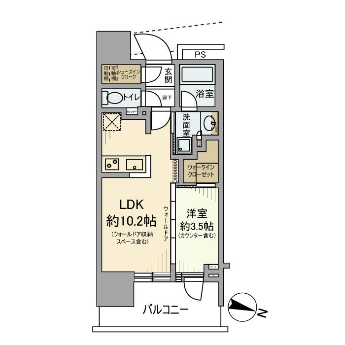 プラウド板橋区役所前の間取り