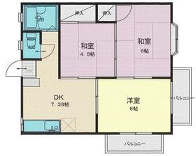 栄昇ハイツⅡの間取り