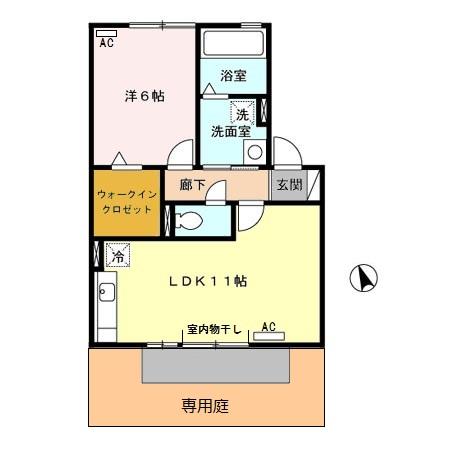 リビングタウン下俣 Bの間取り