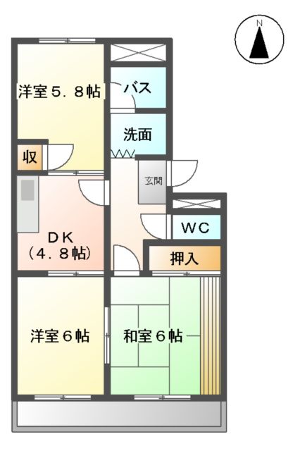 エクシード立込の間取り