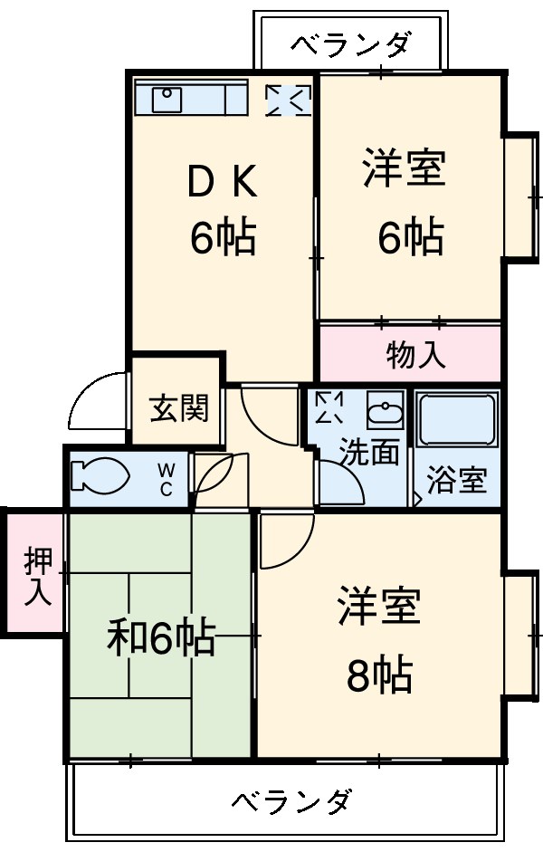 サイド慶の間取り