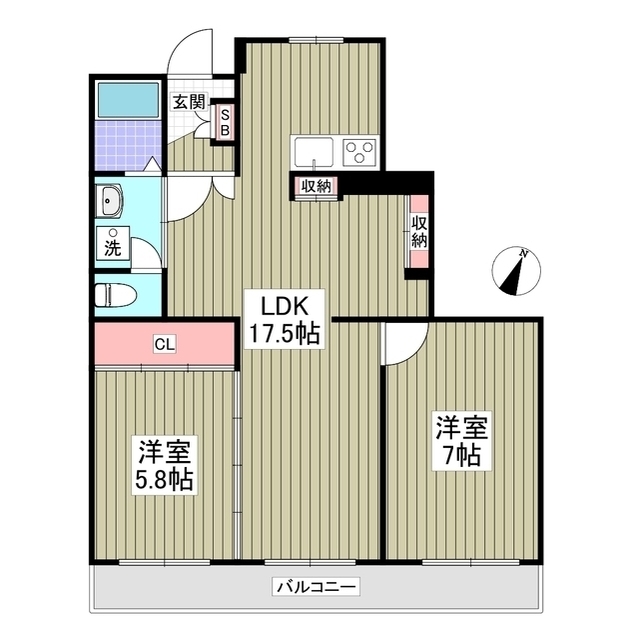 柿の木坂ヴォーンⅢＡ棟の間取り