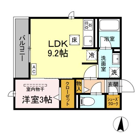 セレスティア本荘中ノ町 Aの間取り