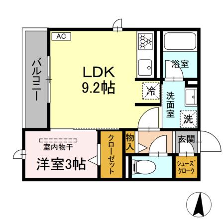 セレスティア本荘中ノ町 Aの間取り