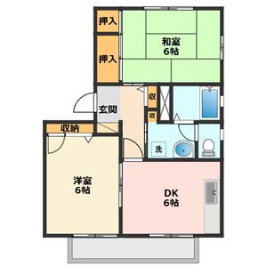 グリーンパークはやの A棟の間取り