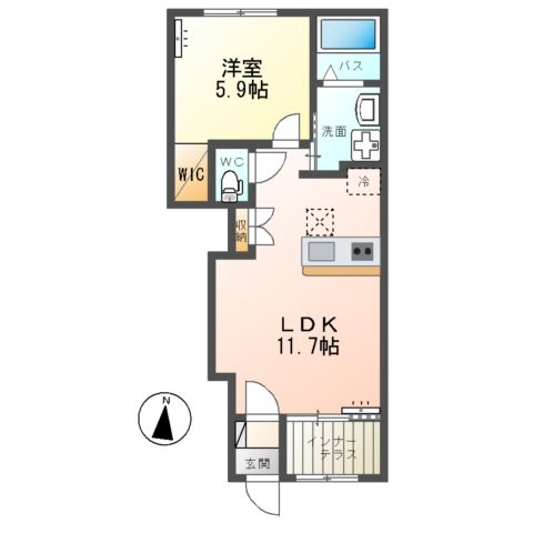 仮)日立市東金沢町新築アパートの間取り
