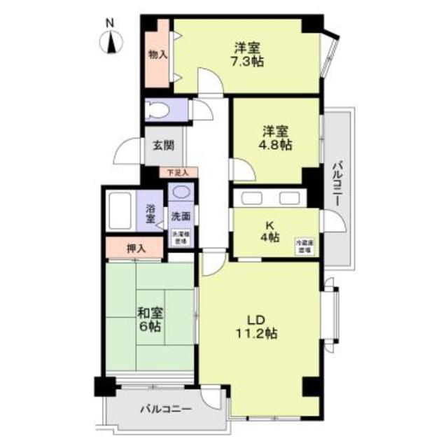 プレジール桜の間取り