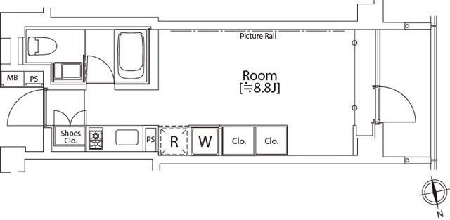 カスタリア市ヶ谷の間取り