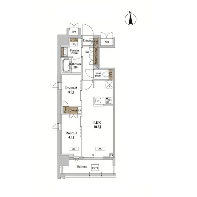 RJRプレシア蒲田の間取り